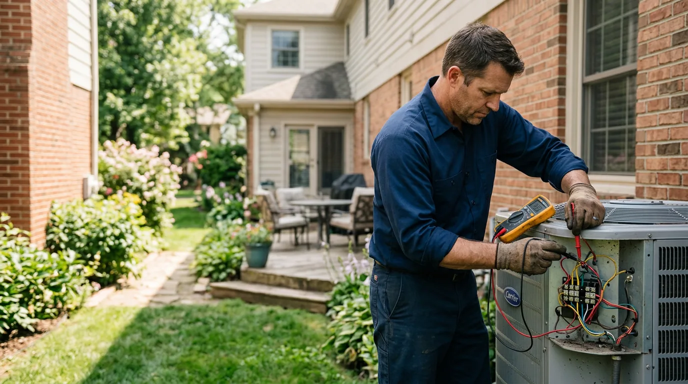 HVAC technician working near Munday, WV